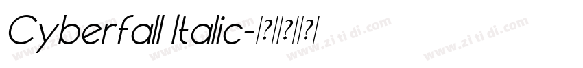 Cyberfall Italic字体转换